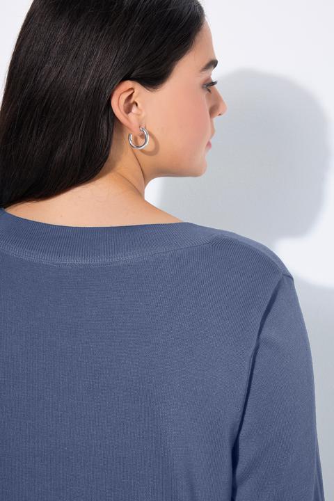 Immagine prodotto Ulla Popken Maglione in morbida maglia fine con scollo a V e maniche lunghe (62)