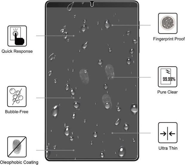 Actual product image MU Budget Protective glass screen protector (1 Piece, Galaxy Tab A7 Lite 8.7)