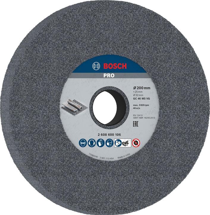 Produktbild Bosch Professional Zubehör PRO Metal Schleifscheibe, 200 x 25 x 32 mm, G46 (46)