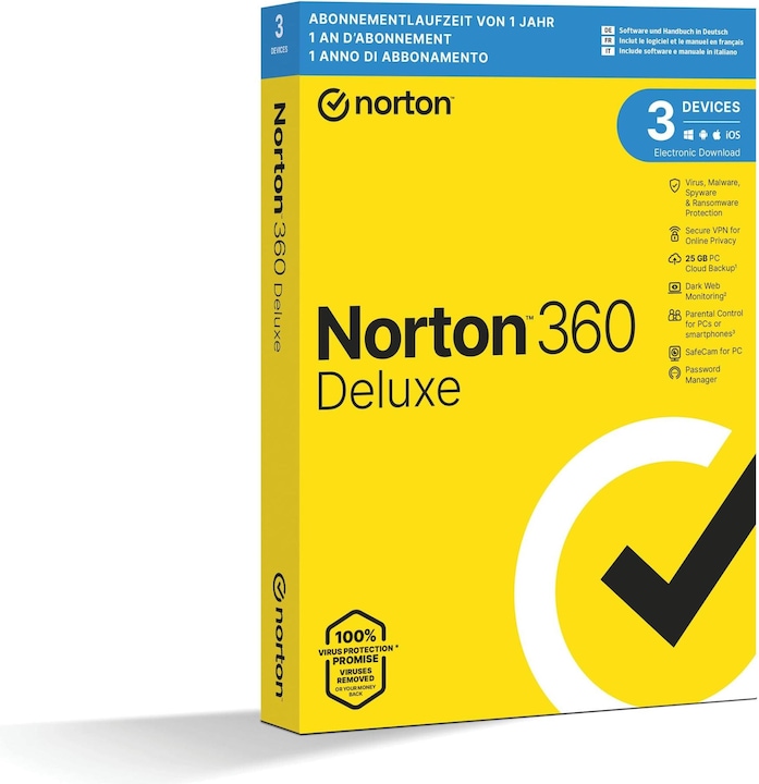 Image du produit Norton 360 Deluxe (3 Utilisateur, 12 mois)