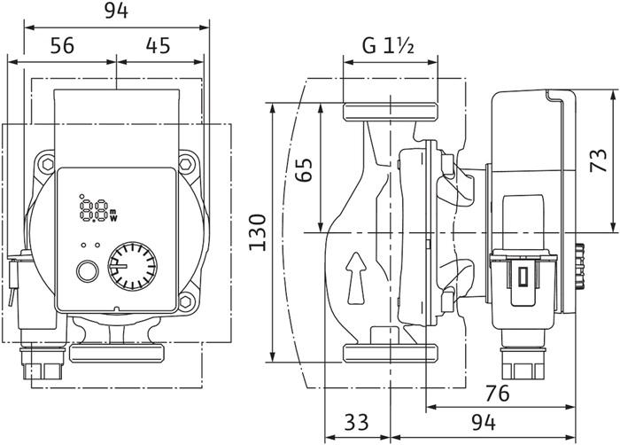 Image du produit Wilo Pompe à haut rendement Yonos PICO plus (Pompe à débit)