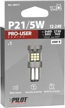 Produktbild Pilot LED-Leuchtmittel - 12/24V - P21/5W - Weiss - Pro-User Series (P21/5W)