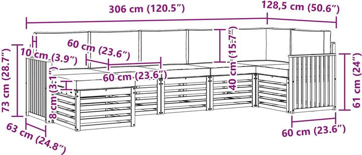 Produktbild vidaXL Outdoor-Sofa