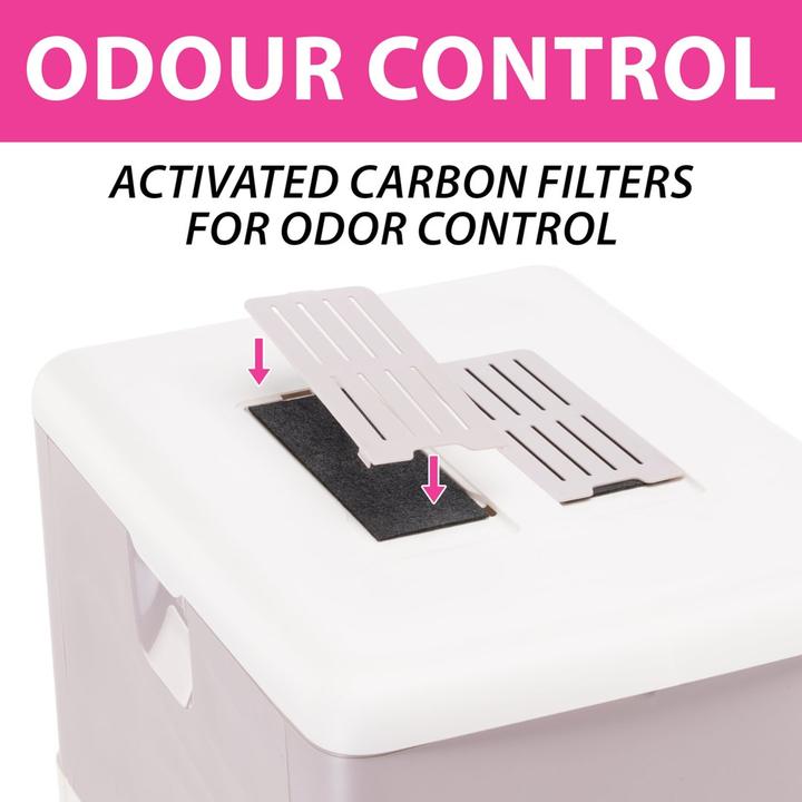 Produktbild Ferplast SAHARA TOILET GREY PINK kuweta dla kota