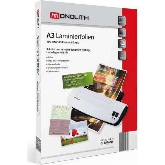 Magni, Laminierfolie, Laminierfolien A3 100er 80µ hochglänzend (A3, 100 Stück, 80 µm)