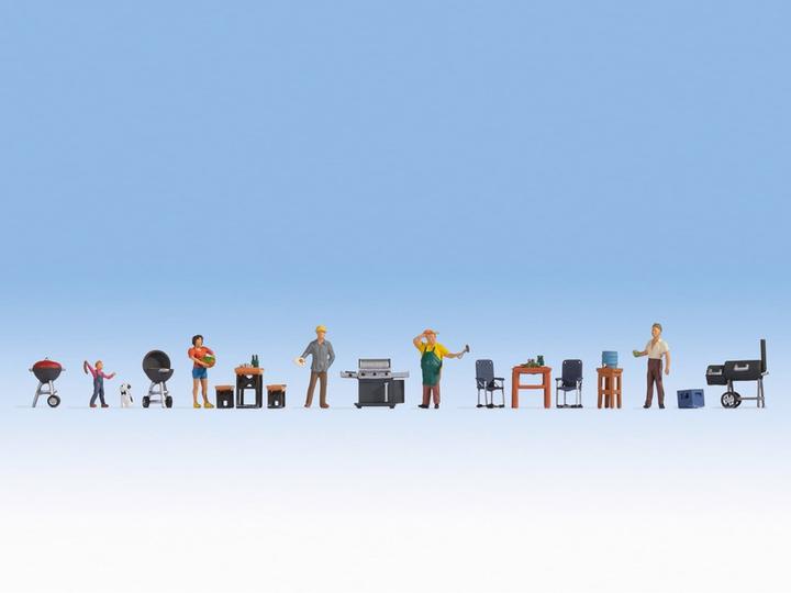 Actual product image Noch H0 figures barbecue
