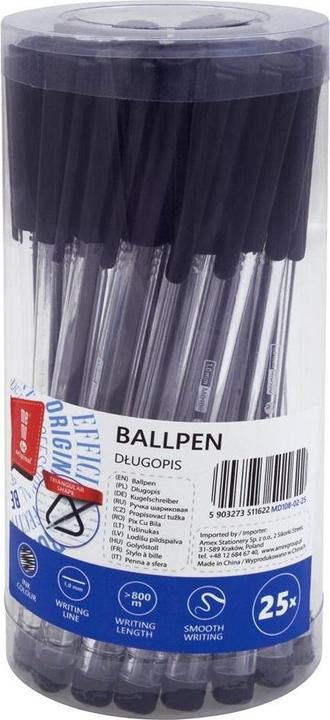 Produktbild Memobe Schwarzer Bürostift (25 Stück) (Schwarz, 25x)