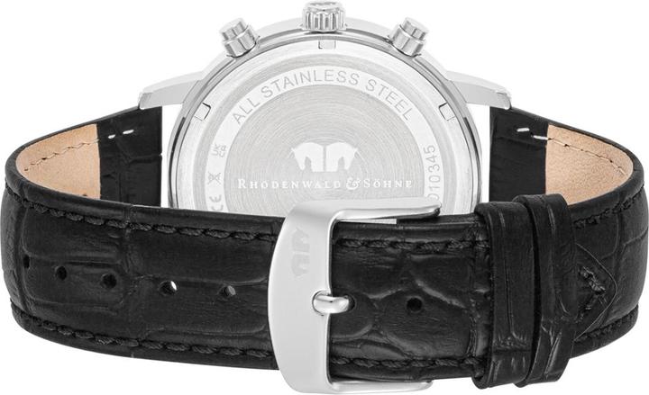Produktbild Herren Chronograph Moonlight Echtleder schwarz - 26501 (Chronograph, 40 mm)