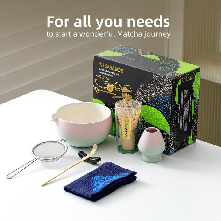 Produktbild Teanagoo 7-teiliges Matcha Tee-Zubehörset mit Schale und Besen