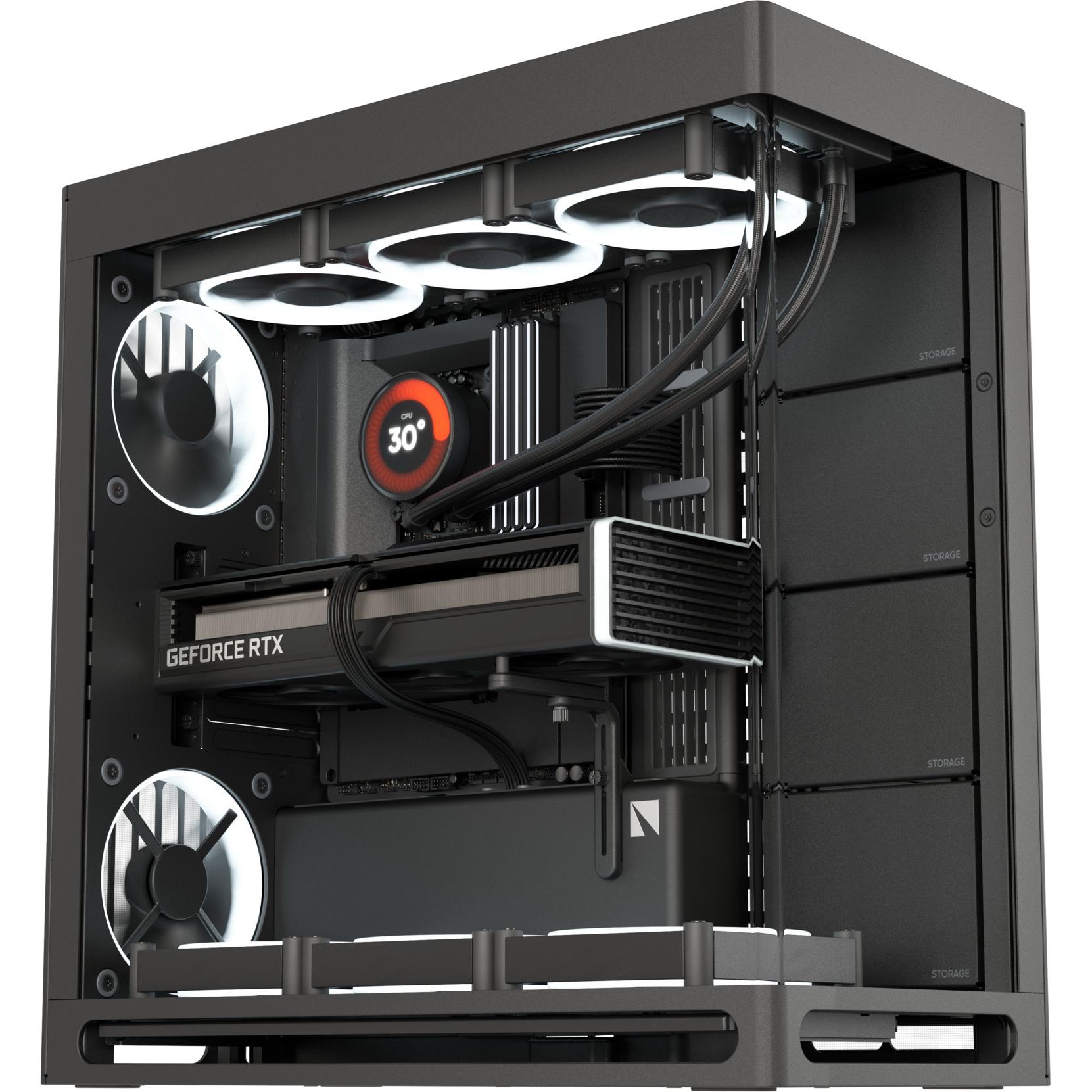 Havn HS 420 (ATX, mATX, E-ATX, Mini-ITX), PC Gehäuse, Schwarz