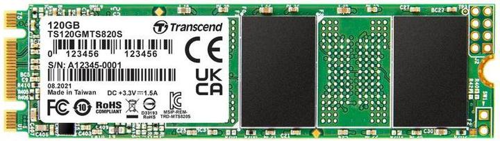 Actual product image Transcend Mts820s (120 GB, M.2 2280)