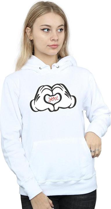 Actual product image Disney Womens/Ladies Mickey Mouse Loves You Hoodie (S)