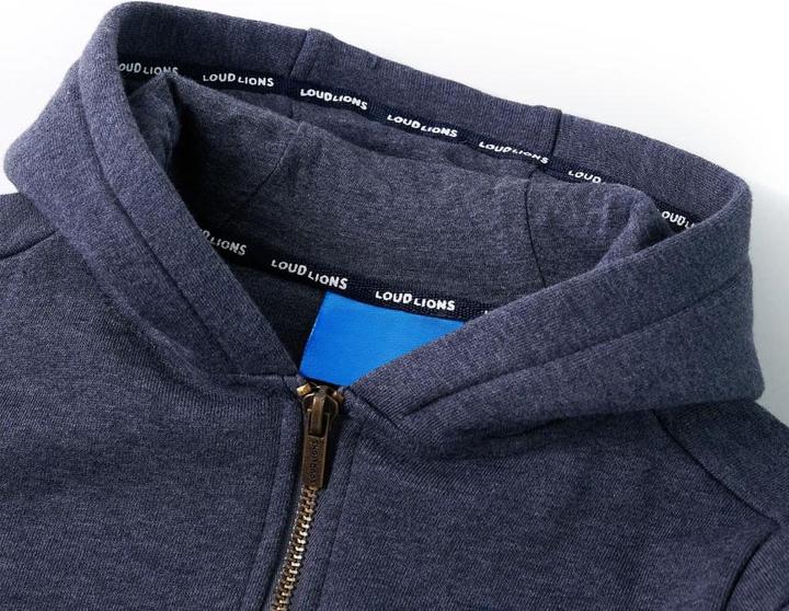 Image du produit VidaXL Sweat à capuche zippé pour enfant Bleu foncé (128)