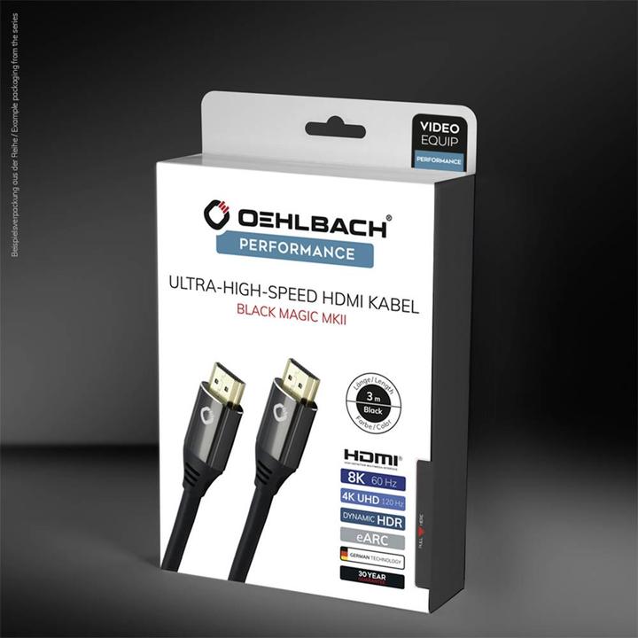 Produktbild Oehlbach Black Magic MKII HDMI AV Anschlusskabel 5 m Schwarz (5 m, HDMI, 2.1)