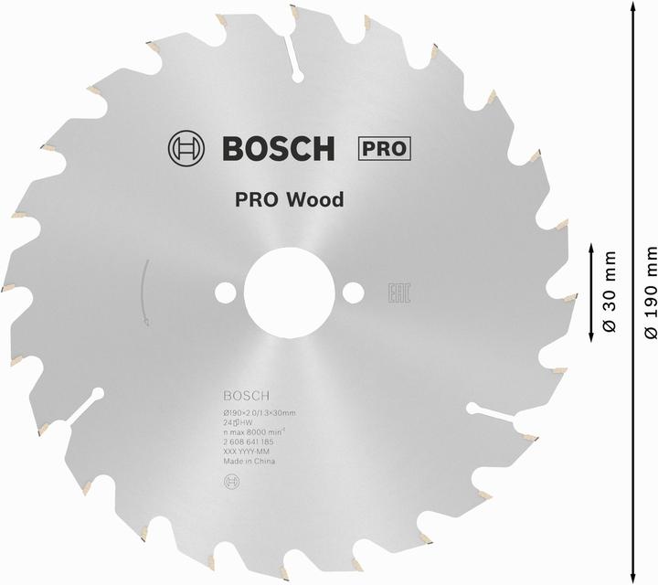 Produktbild Bosch Professional Zubehör PRO Wood Kreissägeblatt, 190 x 2 x 30 mm