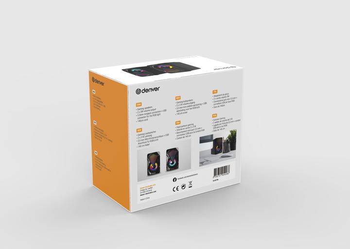 Produktbild Denver GAS-500 Lautsprecher 2-Wege Schwarz Verkabelt 6 W