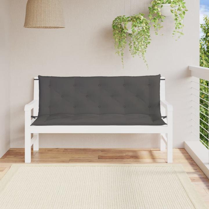 Image du produit vidaXL Coussins de banc de jardin 2 pcs. O x tissu ford (150 x 50 x 7 cm)
