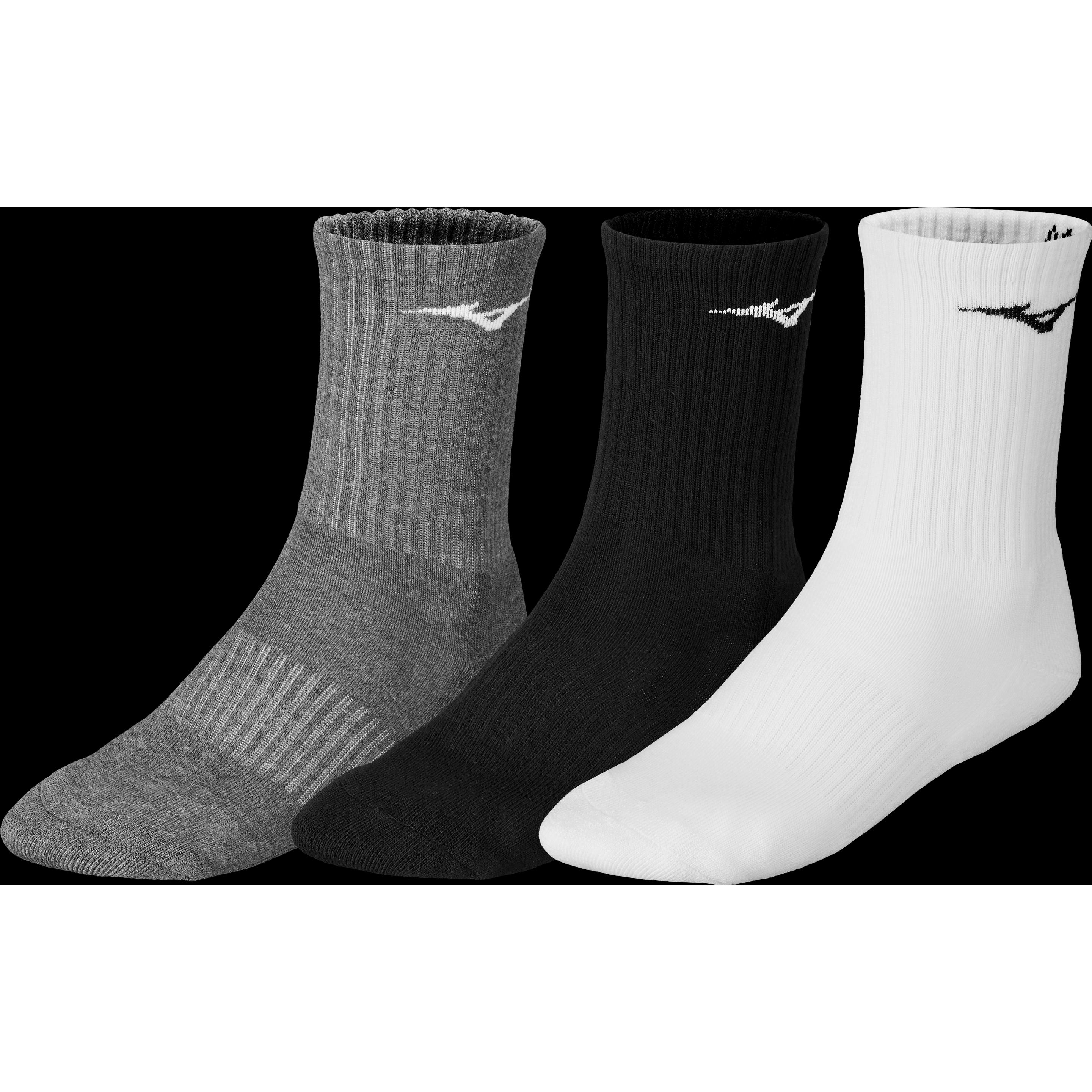 Mizuno, Herren, Sportsocken, Skarpety Training Mid 3P 32GX250599 (35 - 37), Weiss