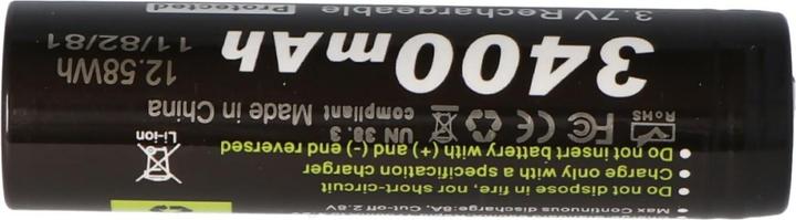 Actual product image Soshine Battery 18650 68,2x18,45mm PCB protected Panasonic cell (1 pcs., 18650, 3400 mAh)