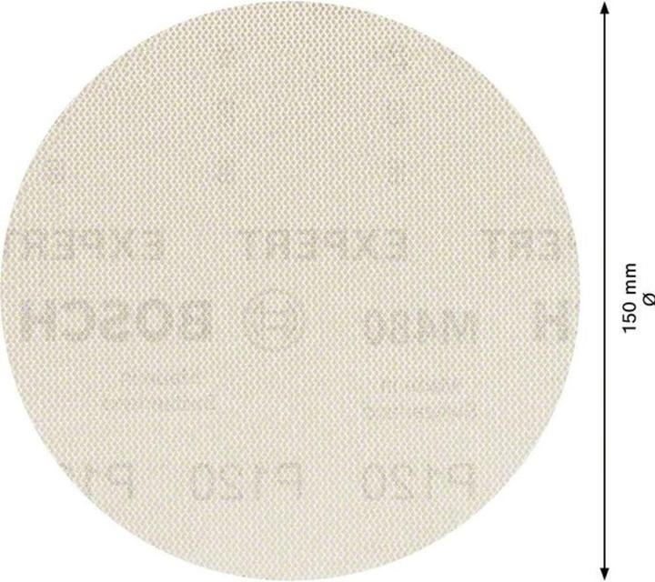 Actual product image Bosch Professional Zubehör EXPERT M480 Sanding net for random orbital sander, 150 mm, G 120, 50 pieces (120)