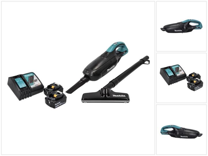 Produktbild Makita DCL 182 RG B Akku Staubsauger 18 V Schwarz + 2x Akku 6,0 Ah + Ladegerät