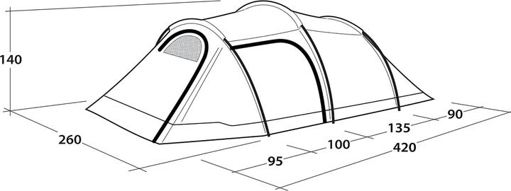 Actual product image Outwell Earth 4 Plus (Tunnel tent, 7.43 kg, 4 persons)