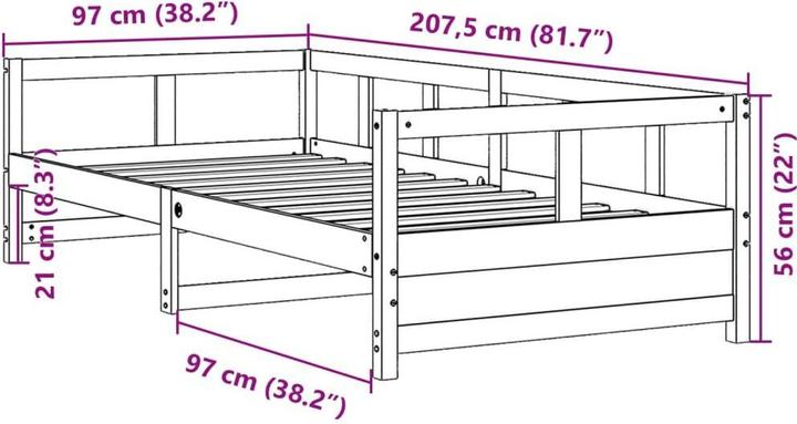 Actual product image vidaXL Tagesbett (90 x 200 cm)