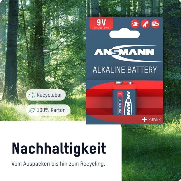 Produktbild Ansmann 9 V Block-Batterie Alkali-Mang (2 Stk., 9V Block, 550 mAh)