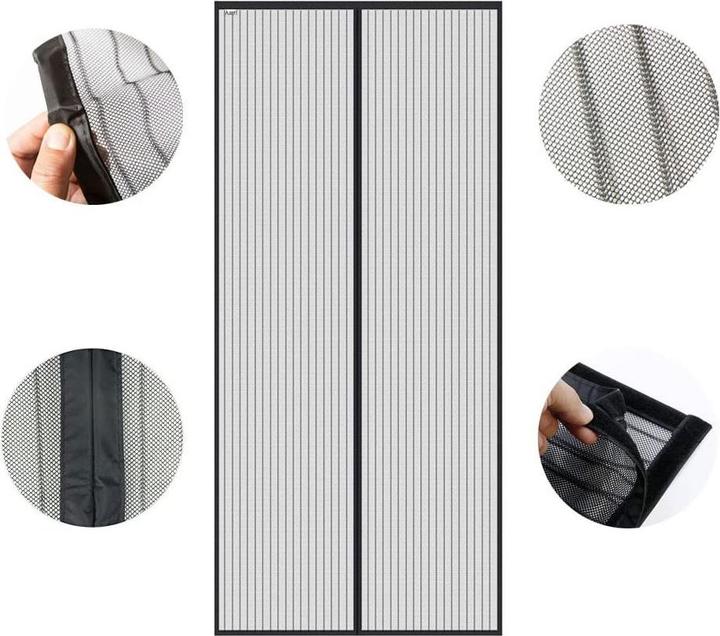 Produktbild Werkstein Magnetischer Tür Insektenschutz Fliegenvorhang Moskitonetz (140 x 240 cm)
