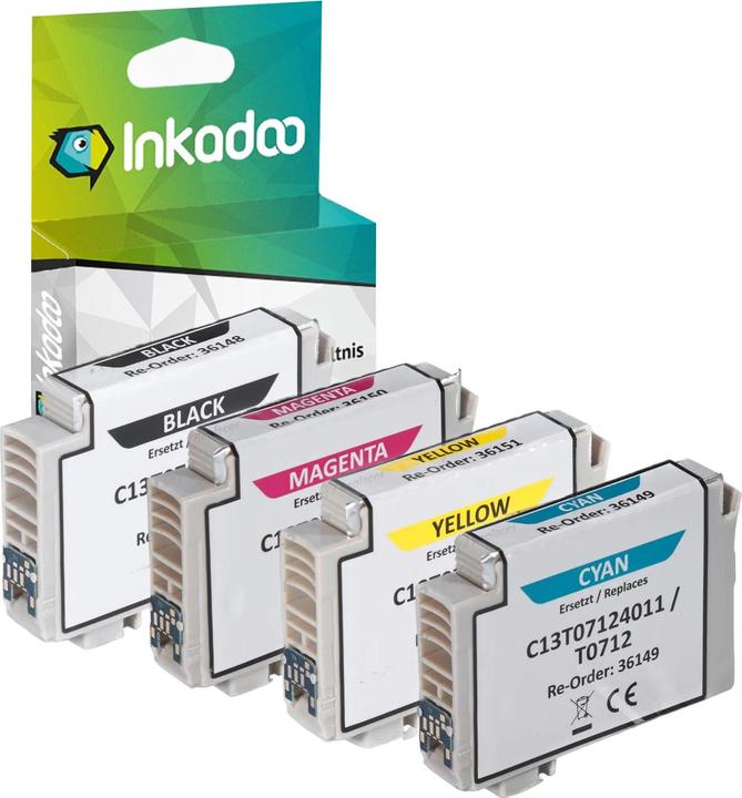 Produktbild Inkadoo Druckerpatronen kompatibel mit Epson Stylus Office BX 510 W (M, C, Y, BK)