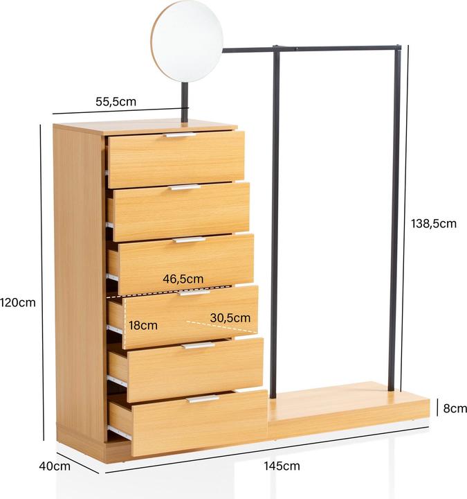 Produktbild Wohnling Eiche-Dekor