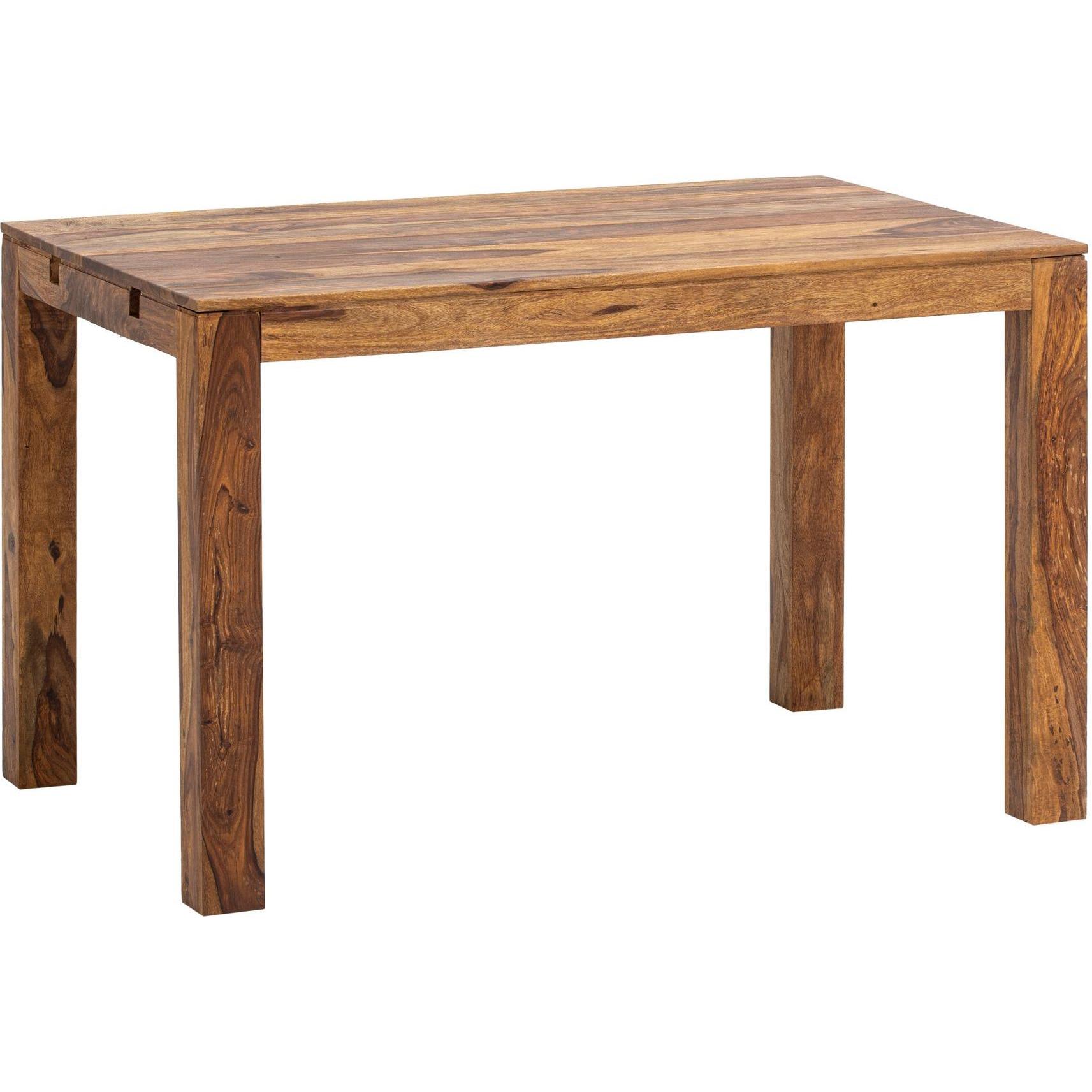 FineBuy, Esstisch, Esszimmertisch Erweiterbar Esstisch 120x80 cm Holz Massiv Küchentisch (120 x 80 x 76 cm)