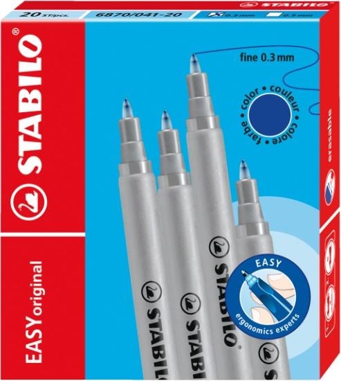 Produktbild STABILO EASYoriginal 20 Minen Fine-blau (Gelmine, Blau)
