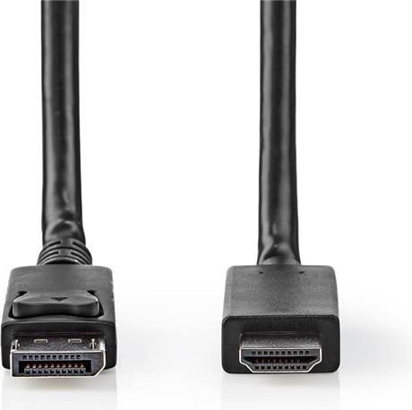 Actual product image Nedis CCGB37100BK20 - DisplayPort - HDMI cable | DisplayPort Zástrčka - HDMI conector |4K@30Hz|2 m| (2 m)