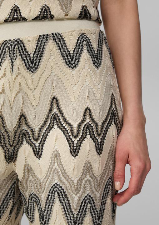 Image du produit S.Oliver Hose Wide-Leg-Hose aus Strickjersey mit All-over-Muster (40)