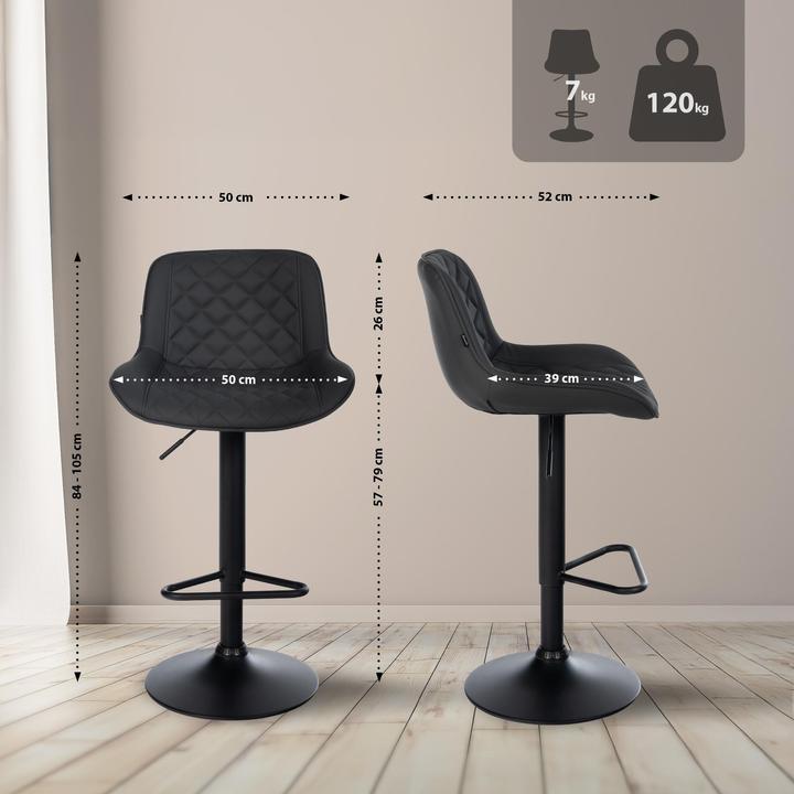 Actual product image CLP Kasson swivel bar stool with height adjustment