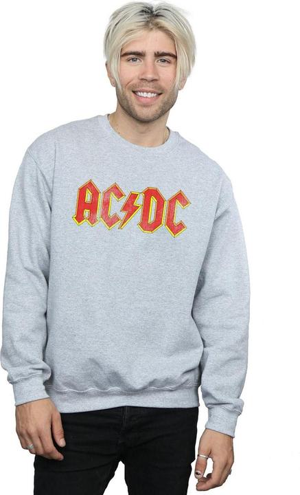 Actual product image AC/DC Mens Distressed Logo Cotton Sweatshirt (S)