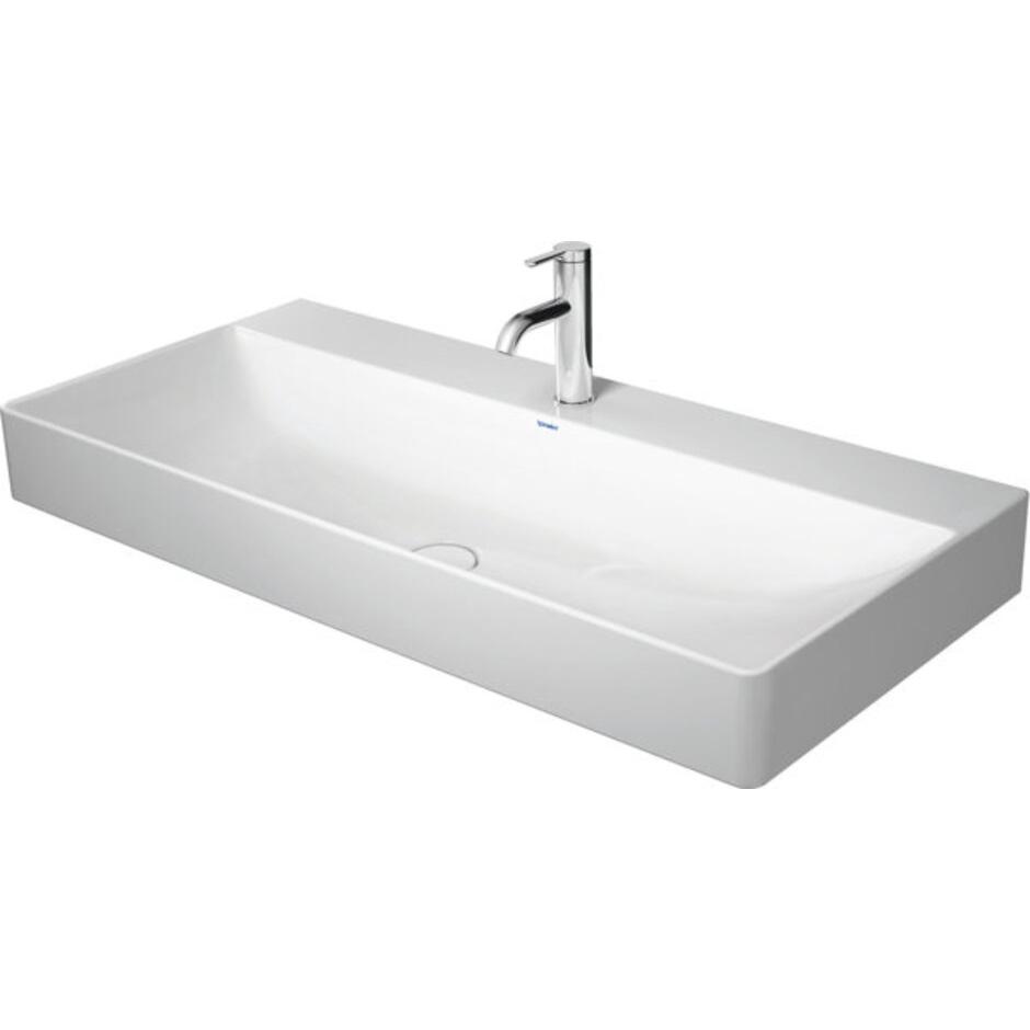 Duravit, Waschbecken, Waschtisch DURASQUARE o ÜL m HLB geschli 1000x470mm 1 HL we WG (470 mm, 1000 mm)