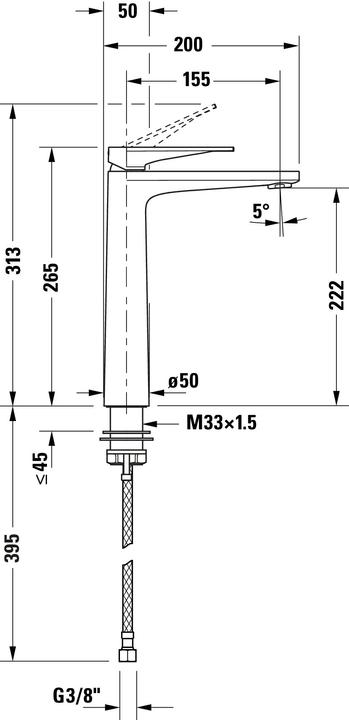 Nutritional values and ingredients Duravit EH-WT-MI XL Tulum exhaust 155mm o ZAG chrome