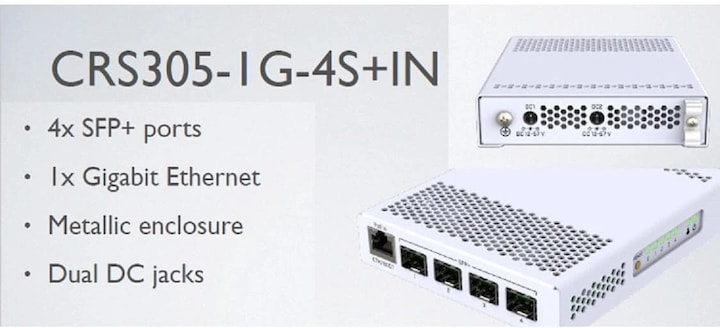Actual product image MikroTik CRS305-1G-4S+IN (5 Ports)
