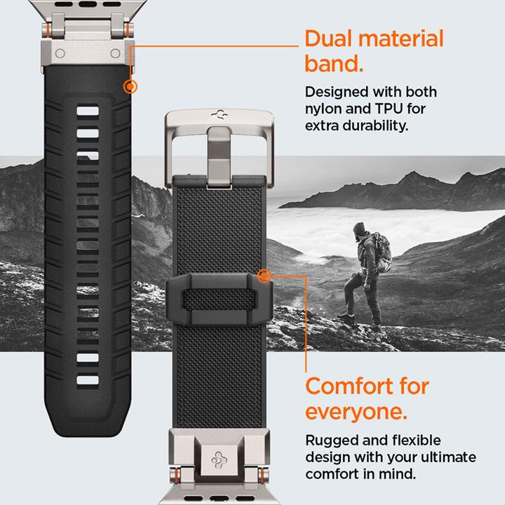 Image du produit Spigen Dura Pro Armor (35 mm, Polyuréthane thermoplastique (TPU), Nylon, Watch Series 7 (45mm), Watch Series 7 (44 mm), Watch Series 3 42mm)