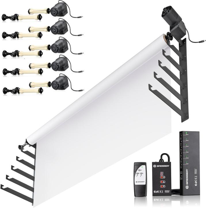Bresser Electrisch Achtergrondsysteem - 6x Achtergrondrol - Draadloos (272 cm)