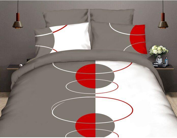 Produktbild Vedia Duvetbezug «Tania» 200 x 210 cm + 2 Kissenbezüge 65 x 65 cm, violett (Bettwäsche Set, 65 x 100 cm, 160 x 210 cm)