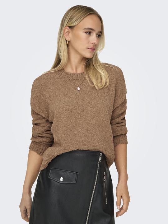 Produktbild Only Rundhals Gerippte Ärmelbündchen Tief angesetzte Schulter Pullover Strickpullover (L)