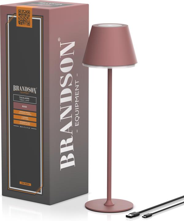 Image du produit Brandson LED Tischleuchte mit Akku, Kabellos, Touch, dimmbar, aus Metal, Dimmfunktion, Schreibtischlampe
