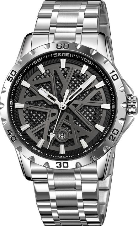 Skmei 9337SIBK Herrenuhr + BOX (Montre analogique, 43 mm)