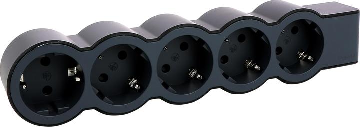 Image du produit Legrand Multiprise plate 5x prise, sans câble Câble noir 694578 (5x, CEE 7/3)