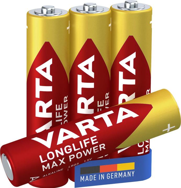 Actual product image Varta LONGLIFE Max Power (4 pcs., AAA, 1280 mAh)