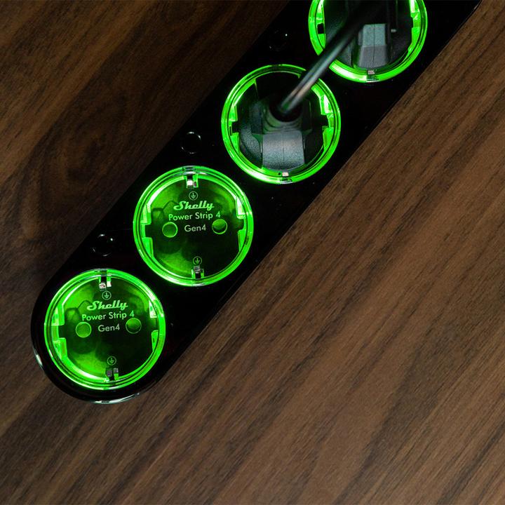 Produktbild Shelly Power Strip 4 Gen4 schwarz (4 x, CEE 7/3, 1.50 m)