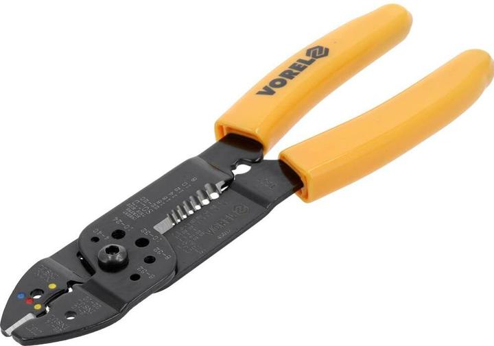 Actual product image Toya Insulation and connector pliers 215mm, hardness HRC 50-53, cable AWG 22-10 (215 mm)